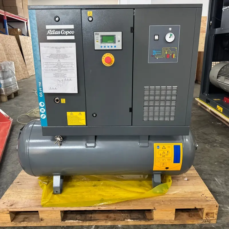 کمپرسور اسکرو تزریق روغن Atlas Copco G5 FF 5.5 کیلو وات 7.5 اسب بخار یکپارچه خشک کن اصل