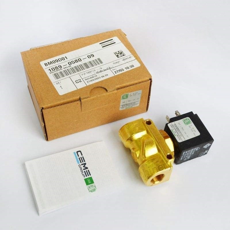 Atlas Copco Inverter Solenoid Valve GA37VSD مدل فلزی 1089058009 برای کمپرسورهای صنعتی