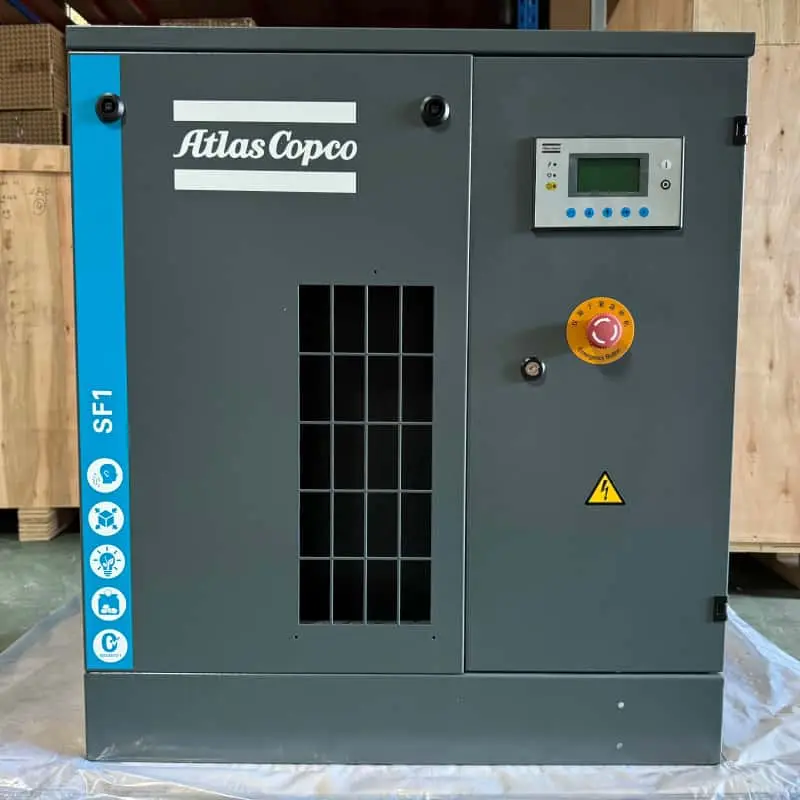 کمپرسور هوای اسکرول بدون روغن Atlas Copco SF1 15 kW 2HP Class 0 دارای گواهینامه اصلی